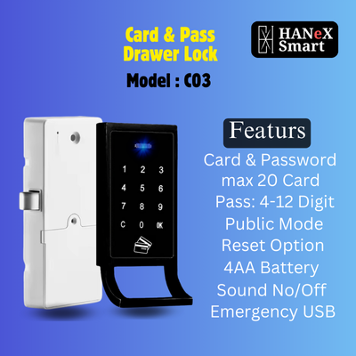 Hanex Cabinet Lock C03