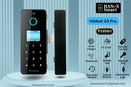 Hanex G3 Pro Glass Smart Lock Hanex Smart Lock G3 Pro