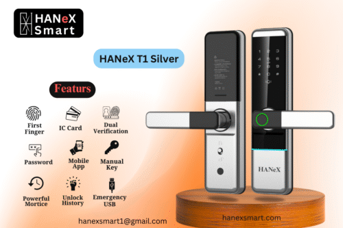 hanex T1 Silver Smart Lock Hanex Smart Lock T1 Silver
