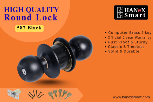HANeX Round Lock - 587 Black