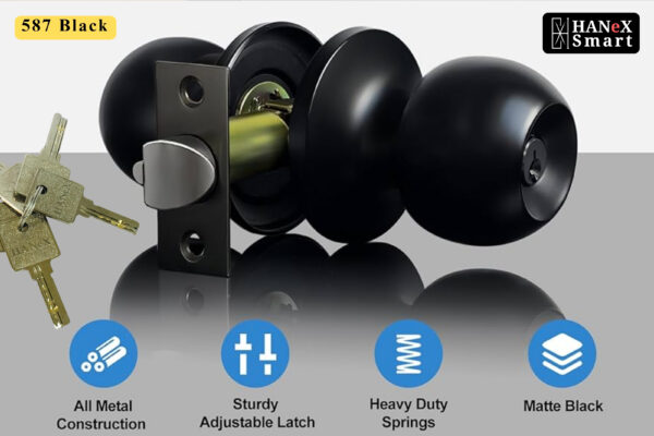 HANeX Round Lock - 587 Black