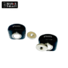 HANeX 44 BLACK Floor Stopper installed on floor protecting wall from door handle impact